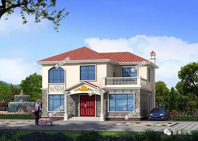 造價23萬-27美式兩層住宅設(shè)計圖，2款戶型隨你挑