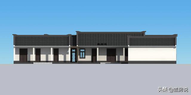 一層中式花園仿古住宅效果圖片和戶型圖，中國傳統(tǒng)精髓