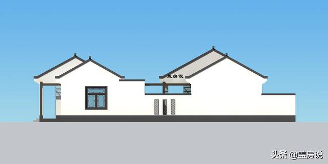 一層中式花園仿古住宅效果圖片和戶型圖，中國傳統(tǒng)精髓