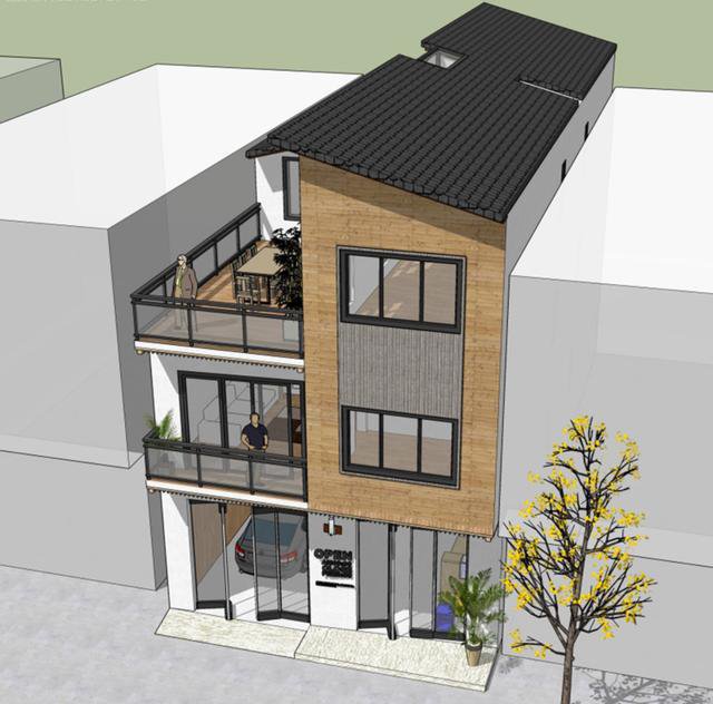 開(kāi)間7.8米民房設(shè)計(jì)，一層還設(shè)計(jì)上了商鋪，商住兩用