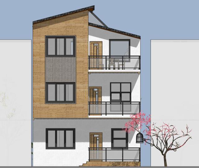 開(kāi)間7.8米民房設(shè)計(jì)，一層還設(shè)計(jì)上了商鋪，商住兩用