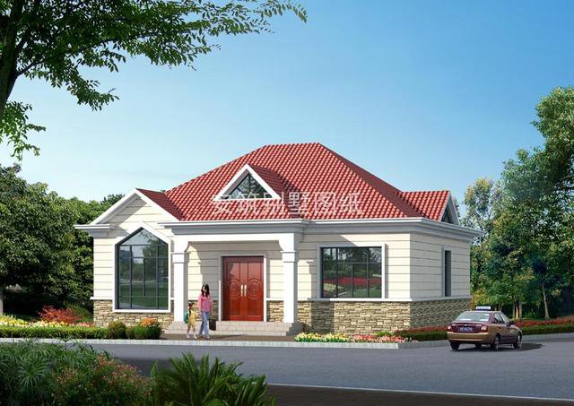 141平的一層漂亮時尚平房住宅圖片及戶型圖，20萬全部做好