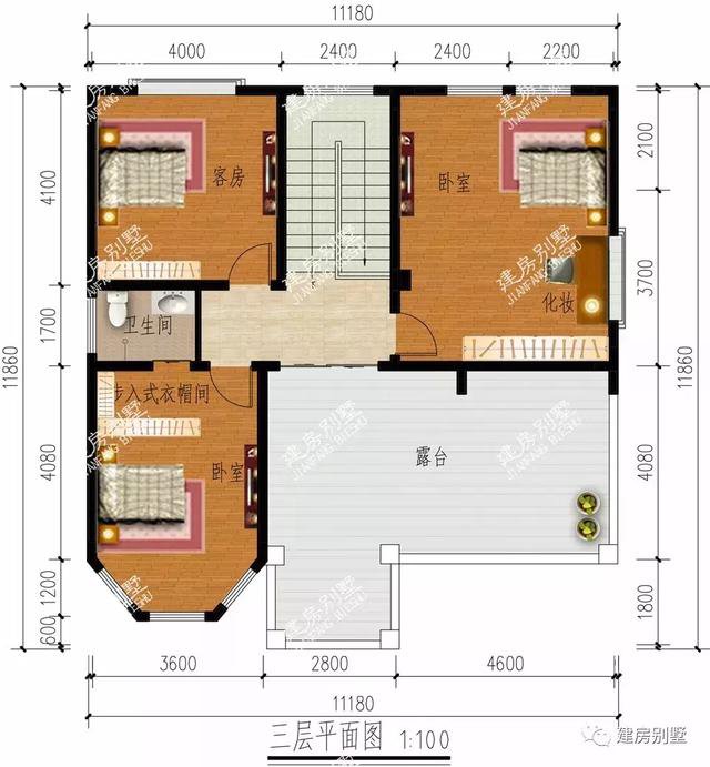 江西南北通透的2款三層新民居設(shè)計(jì)戶型，自建房不后悔