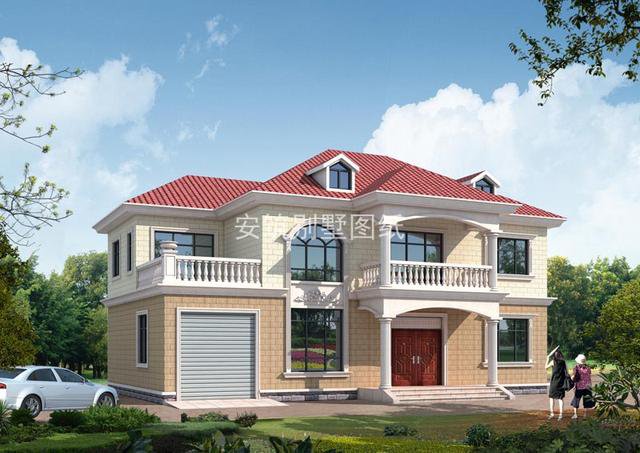 帶車(chē)庫(kù)的2層民房設(shè)計(jì)圖，現(xiàn)在農(nóng)村家家戶(hù)戶(hù)有車(chē)了