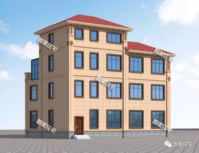 16×13.8米豪華三層半別墅豪宅戶型圖，還帶電梯