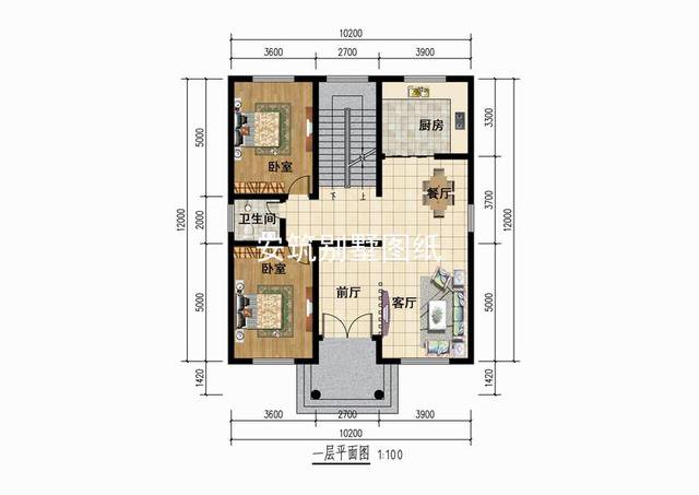 10m*12m三層自建樓房戶型方案設(shè)計，45萬到55萬建起來沒問題