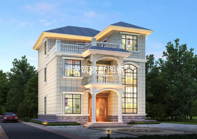 10m*12m三層自建樓房戶型方案設(shè)計，45萬到55萬建起來沒問題