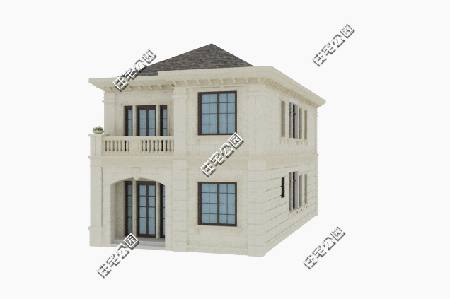 7米面寬的鄉(xiāng)村二層小洋樓戶型，小開間都能設計的這么好