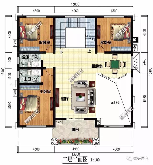 180平方米三層復(fù)式歐式高端住宅設(shè)計(jì)戶型圖，外觀很漂亮