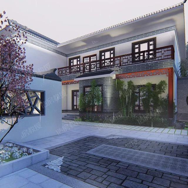 仿古中式二層住宅樓設(shè)計圖，中國傳統(tǒng)精髓，真是美爆了