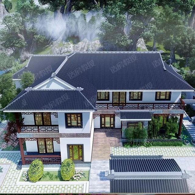 仿古中式二層住宅樓設(shè)計圖，中國傳統(tǒng)精髓，真是美爆了