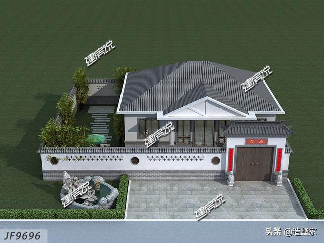 帶庭院的一層小別墅住宅設(shè)計(jì)，完工圖美爆了，只要19萬