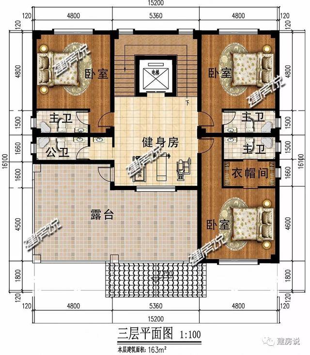 豪華歐式別墅三層民宅設(shè)計(jì)戶型圖，酒窖/ktv/電梯都有