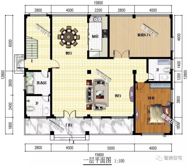 15.8×12.8米農村四層民房設計，外觀超大氣