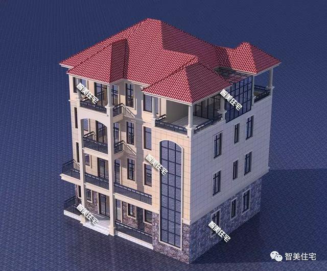 15.8×12.8米農村四層民房設計，外觀超大氣