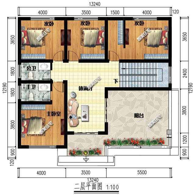 2棟主體造價24萬的新農村住宅戶型圖，見過的人都喜歡