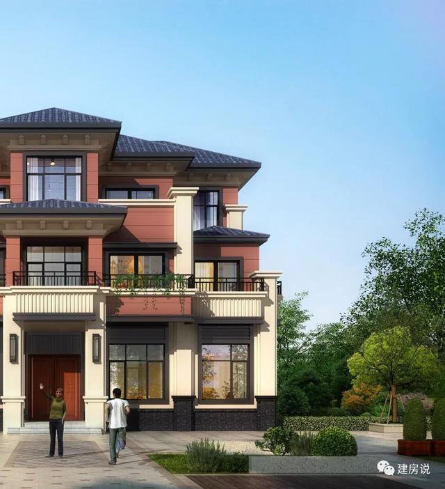 開(kāi)間16米進(jìn)深12歐式高端三層住宅戶型圖，看到的人都羨慕