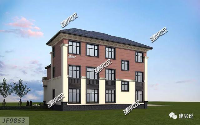 開(kāi)間16米進(jìn)深12歐式高端三層住宅戶型圖，看到的人都羨慕