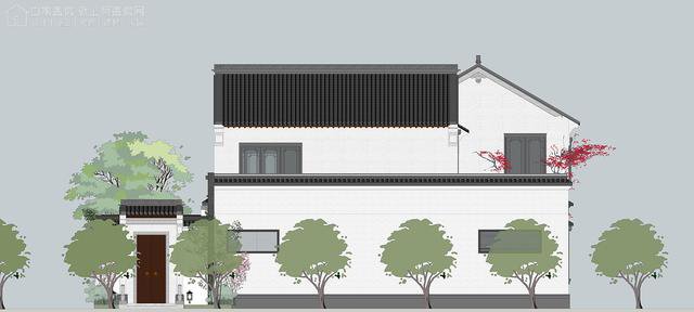 帶中式小院的農(nóng)村住宅戶型圖，住進(jìn)去肯定很愜意