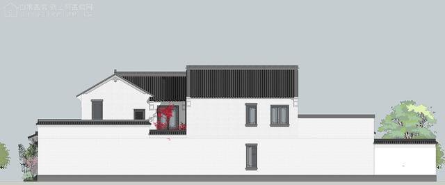 帶中式小院的農(nóng)村住宅戶型圖，住進(jìn)去肯定很愜意