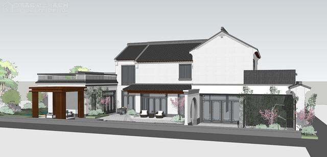 帶中式小院的農(nóng)村住宅戶型圖，住進(jìn)去肯定很愜意