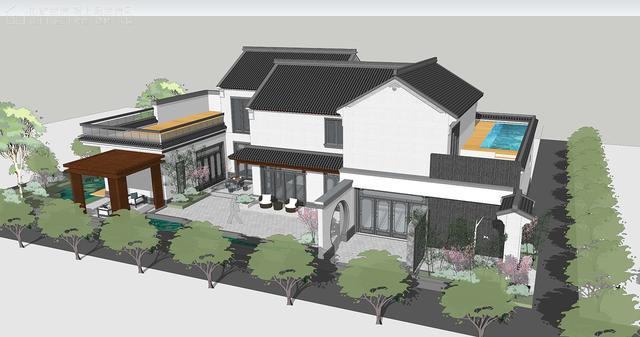 帶中式小院的農(nóng)村住宅戶型圖，住進(jìn)去肯定很愜意