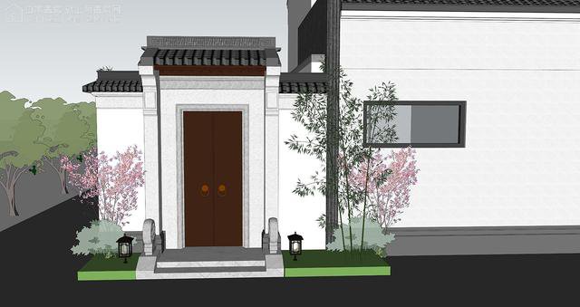 帶中式小院的農(nóng)村住宅戶型圖，住進(jìn)去肯定很愜意