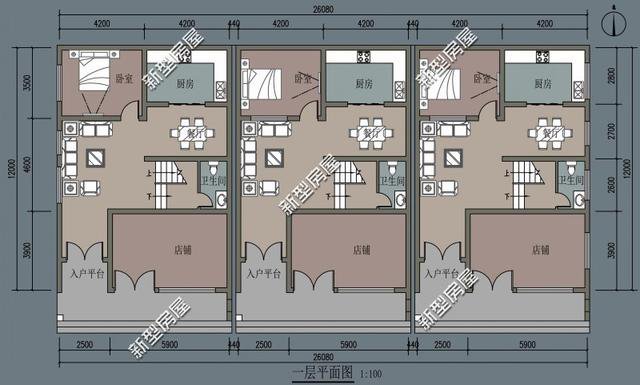 新農(nóng)村臨街自建房戶型，帶商鋪的別墅設(shè)計(jì)更實(shí)用