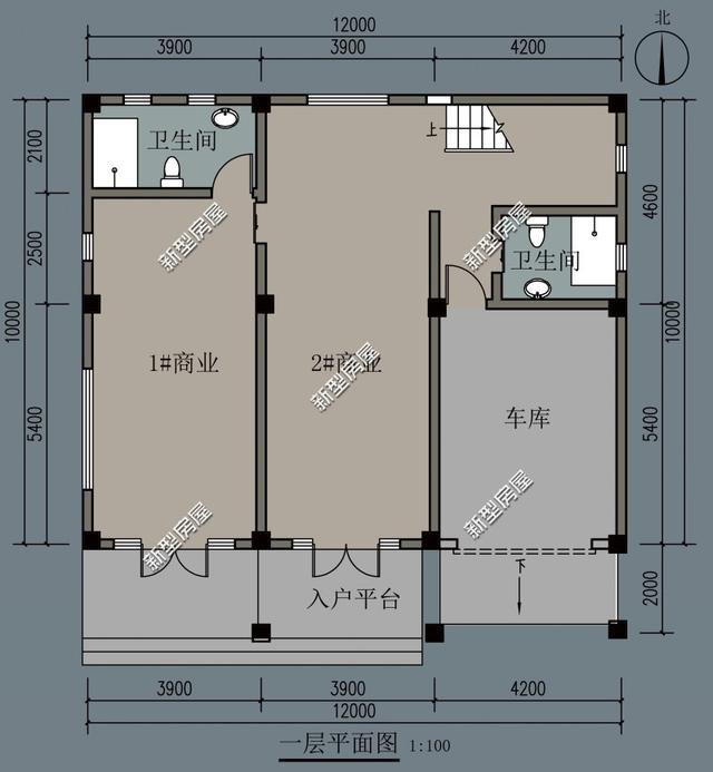 新農(nóng)村臨街自建房戶型，帶商鋪的別墅設(shè)計(jì)更實(shí)用