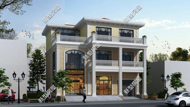 新農(nóng)村臨街自建房戶型，帶商鋪的別墅設(shè)計(jì)更實(shí)用