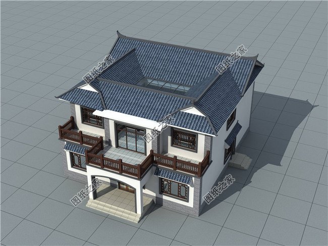 最適合農(nóng)村建的二層仿古別墅建筑設(shè)計(jì)圖