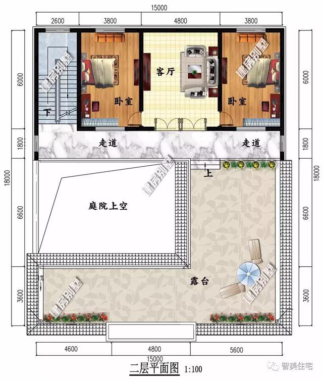 復(fù)古中式合院帶院子的民房戶型圖，中國的精粹