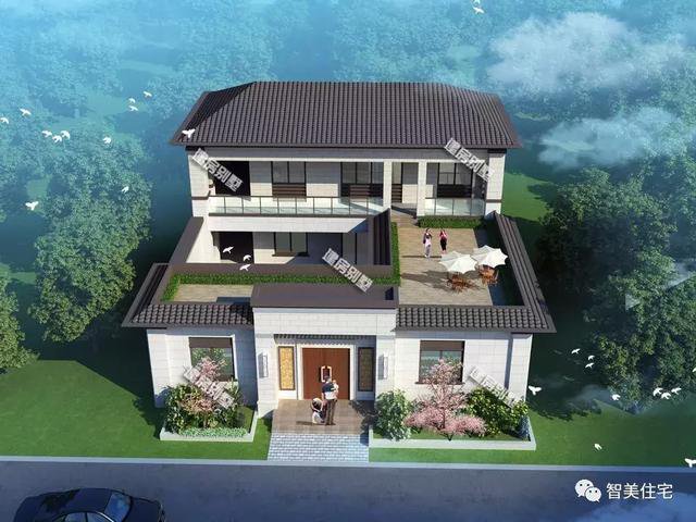 復(fù)古中式合院帶院子的民房戶型圖，中國的精粹