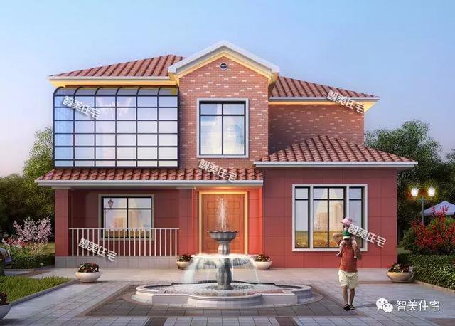 3棟外觀相似的美式別墅設計圖，外觀相似，戶型各不同