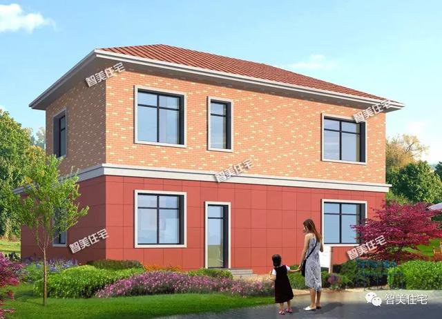 3棟外觀相似的美式別墅設計圖，外觀相似，戶型各不同