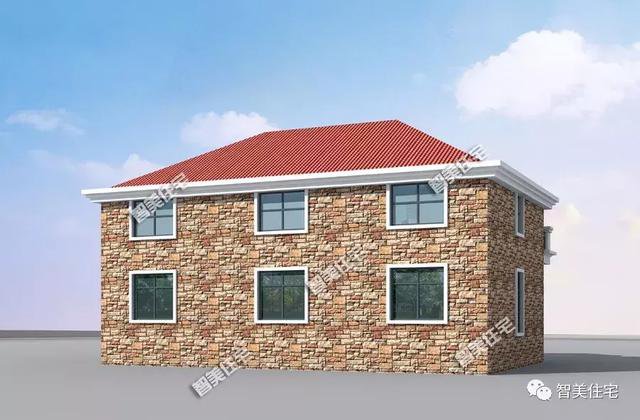 3棟外觀相似的美式別墅設計圖，外觀相似，戶型各不同