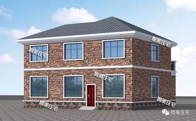 3棟外觀相似的美式別墅設計圖，外觀相似，戶型各不同