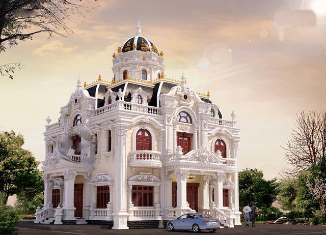 城堡類型的住房圖片，隨便建一棟就是全村最豪別墅