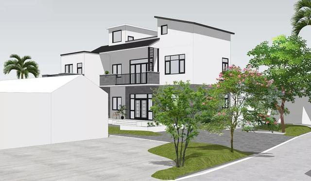 4套帶小院子的農(nóng)村住宅戶型圖，2款傳統(tǒng)，2款時尚