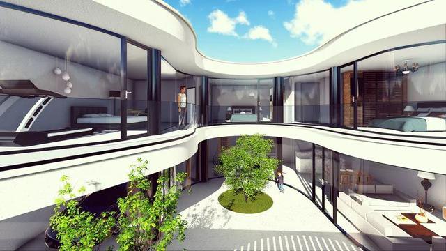 4套帶小院子的農(nóng)村住宅戶型圖，2款傳統(tǒng)，2款時尚