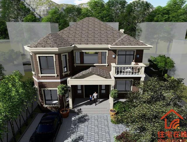 4套帶小院子的農(nóng)村住宅戶型圖，2款傳統(tǒng)，2款時尚