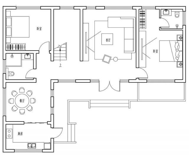4套帶小院子的農(nóng)村住宅戶型圖，2款傳統(tǒng)，2款時尚