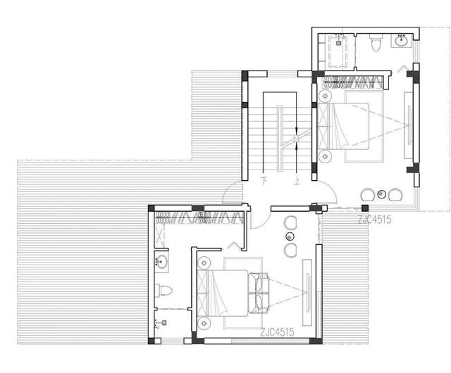 4套帶小院子的農(nóng)村住宅戶型圖，2款傳統(tǒng)，2款時尚
