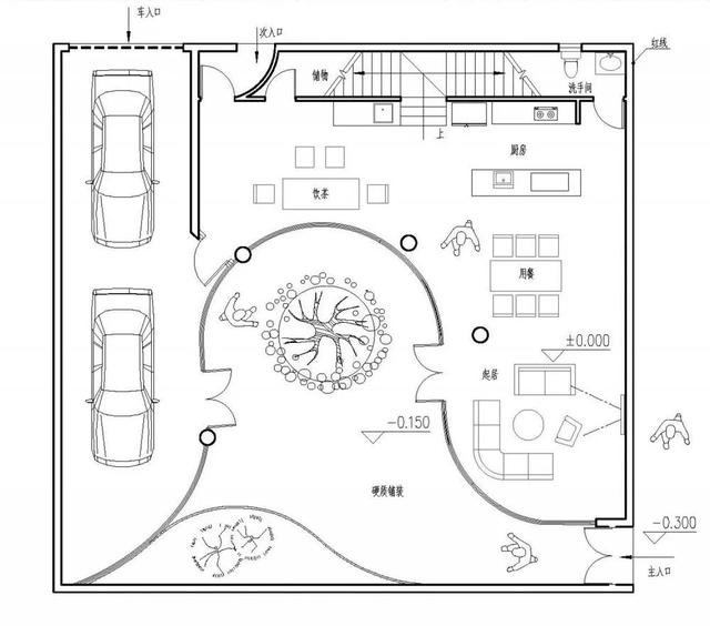 4套帶小院子的農(nóng)村住宅戶型圖，2款傳統(tǒng)，2款時尚