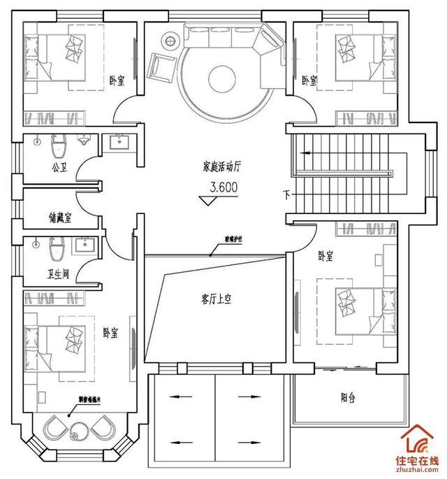 4套帶小院子的農(nóng)村住宅戶型圖，2款傳統(tǒng)，2款時尚