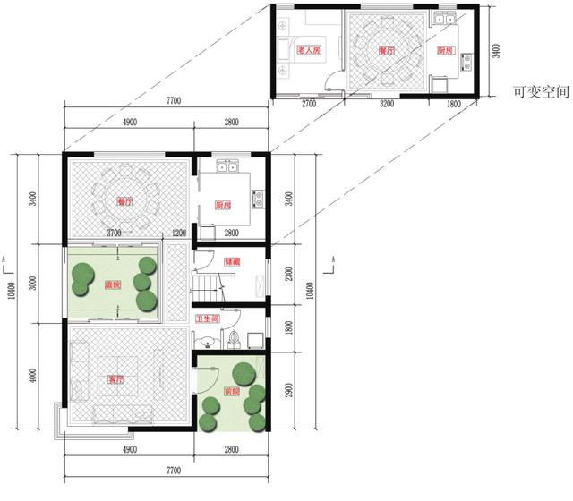 浙江地區(qū)科學(xué)實(shí)用的農(nóng)村自建房戶型設(shè)計(jì)，帶小院子