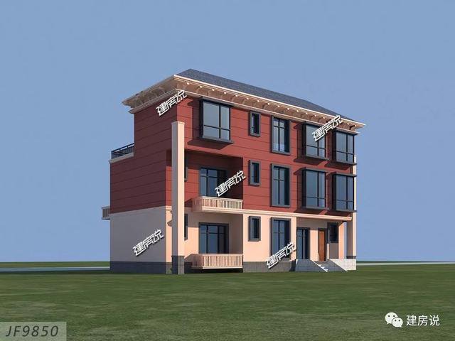 占地123平新中式農(nóng)村房子設(shè)計方案圖，住在里面睡覺到能笑醒