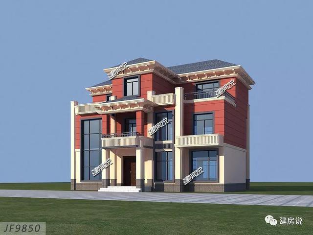 占地123平新中式農(nóng)村房子設(shè)計方案圖，住在里面睡覺到能笑醒