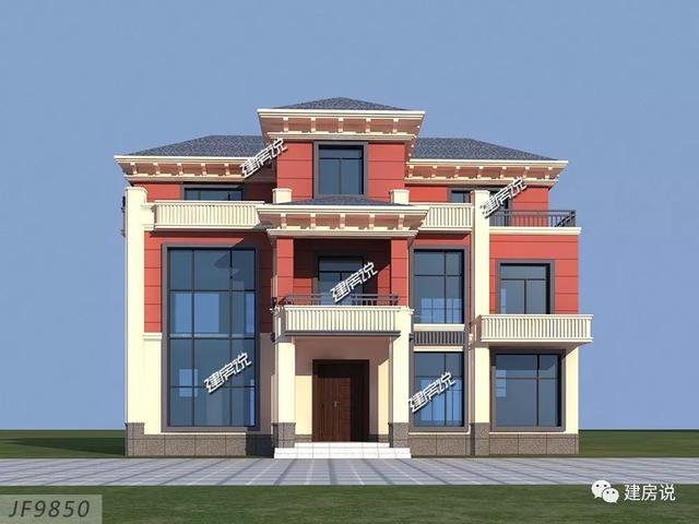 占地123平新中式農(nóng)村房子設(shè)計方案圖，住在里面睡覺到能笑醒