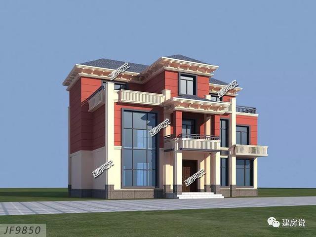 占地123平新中式農(nóng)村房子設(shè)計方案圖，住在里面睡覺到能笑醒